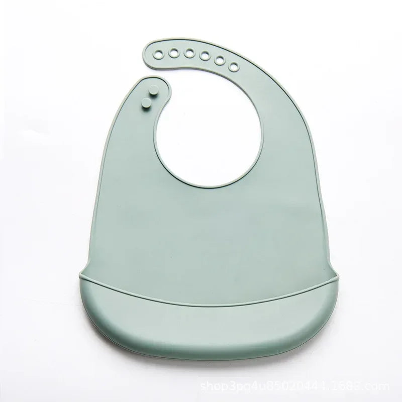 1-3pcs Baby Bib Adjustable Waterproof Bibs Babies Soft Edible Silicone Newborn Saliva Dripping Towel Drooling Scarf BPA Free