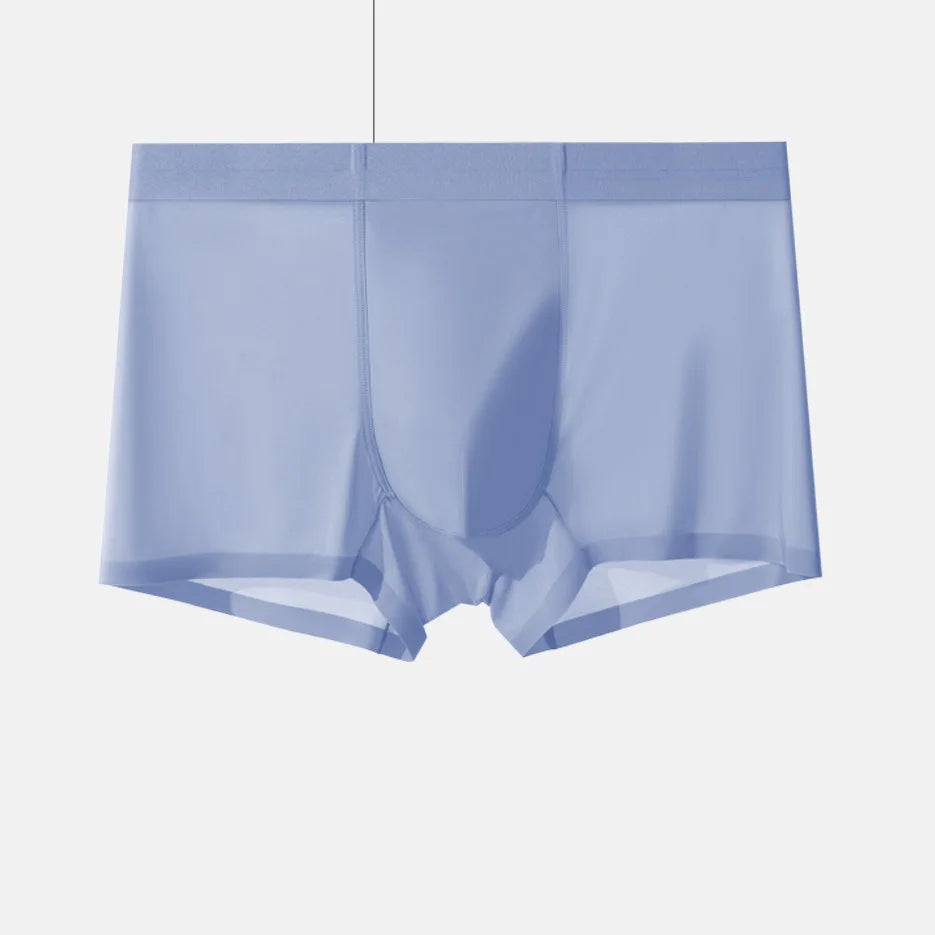20D Ultra-Thin Transparent Ice Silk Men's Underwear 3A Antibacterial Breathable Crotch Quick-Drying Nude Seamless Boxer Shorts