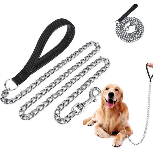 120cm Pet Dog Metal Wear Resistant Chain for Small Medium Dog Chain Leads Iron Chain Anti-Bite Metal Pet Dog Chain