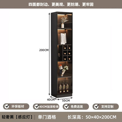 Mini Wine Cabinet Coffee Bar Cabinet for Living Room Home Decor Liquor Display Storage Furniture Wooden Beverage Cooler with