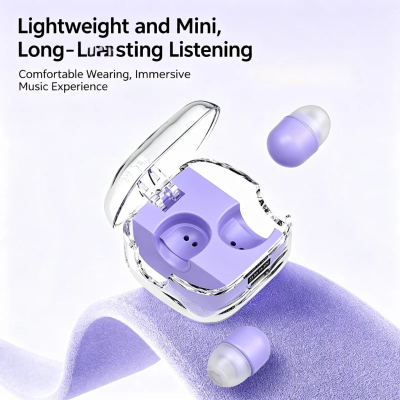 Mini High Sound Quality Wireless Bluetooth Invisible Sleep Earphone Noise Cancellation Stereo Headset Sport Exercise Game Earbud