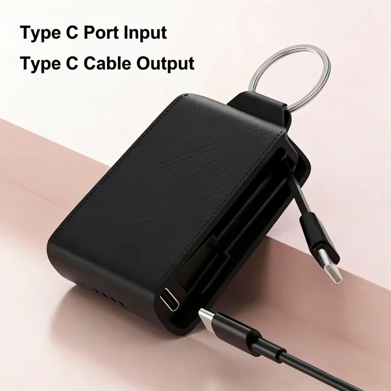 Mini Keychain Power Bank 2000mAh Portable Charger for iPhone 17 16 Samsung Xiaomi Huawei Powerbank Station External Battery Pack