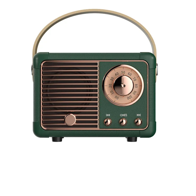 Retro Bluetooth Speaker Wireless Card Portable Subwoofer Mini Outdoor Student Small Bluetooth Speaker