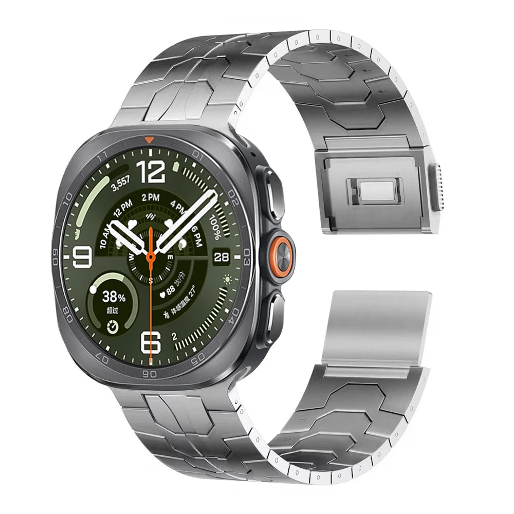 No Gap Stainless Steel Strap For Samsung Galaxy Watch Ultra 2-1/Ultra 2025 47mm High-end Bracelet Correa Galaxy Watch Metal Band