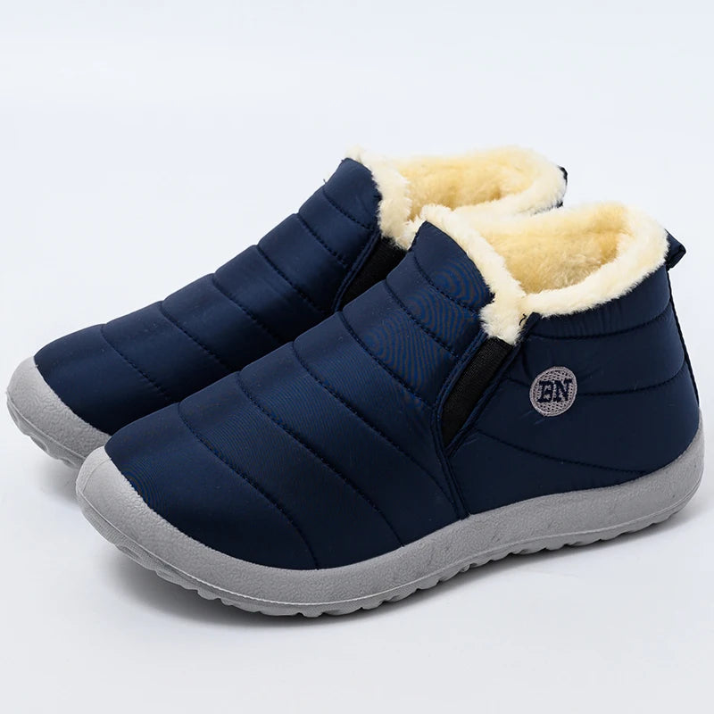 Kidmi Winter Warm Soft Women Shoes Thickened Cold-proof Velvet Cotton Shoes Waterproof Warm Soft Soles Waterproof Cotton Shoes