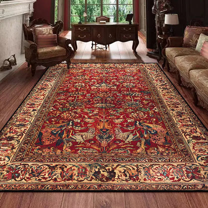 Retro Persian Carpet for Living Room Boho Decor for Room Balcony Rug Large Luxury Red Bed Decoration Home Mats Bedside 160x230
