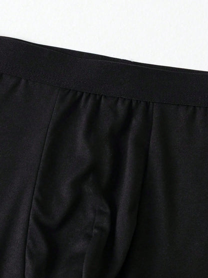 5 Packs Bamboo Fiber Man Plus Size S-2XL Underwear Men Flat Feet Gym Shorts Panties Black Underpants Gifts