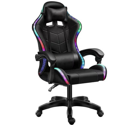 Luxury Executive Pink RGB Gaming Chair Sillas With LED Light Ergonomic Computer PC Gamer Racing Massage Chair for Girls