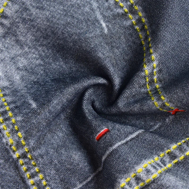 1PCS Men's underwear  denim print  cotton U-shaped design, breathable boxer, men's comfort cotton