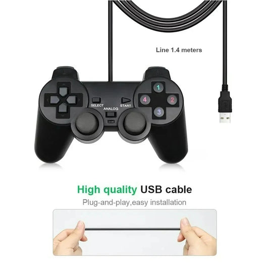 Wired USB PC Gaming Joystick Gamepad Game Controller for Windows Laptop Computer WinXP Win7 Win8 Win10 Gaming Accessories