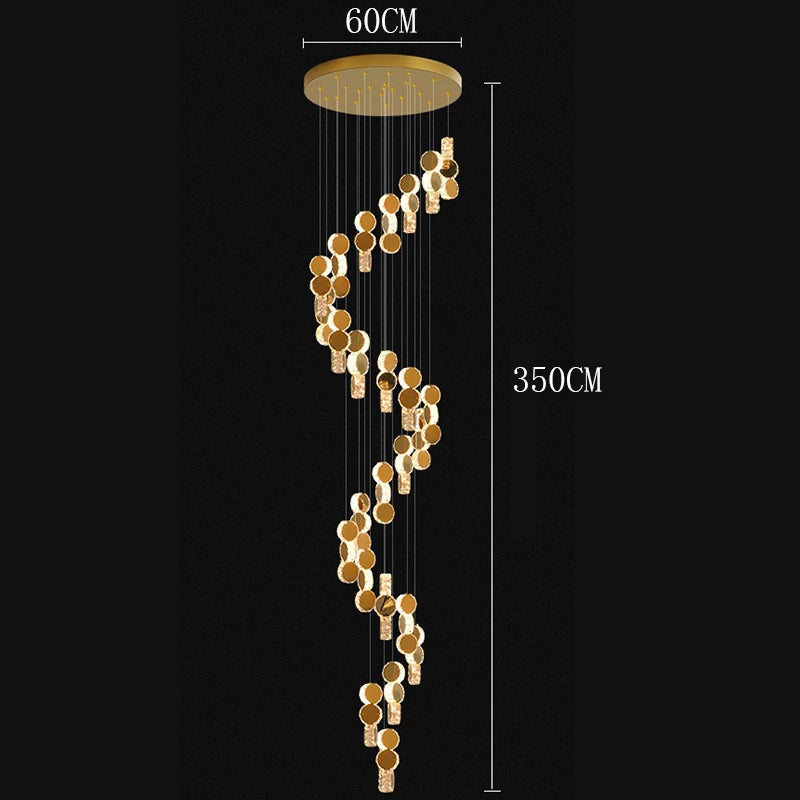 Modern Crystal stair chandelier lights indoor lighting Ceiling lamp hanging light led Chandeliers for living room indoor lightin