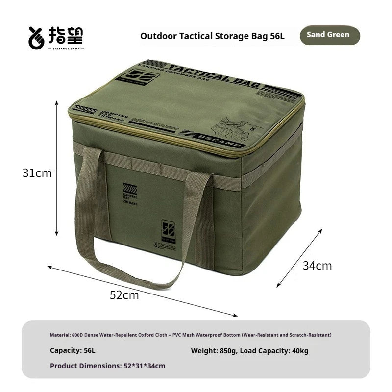 30l/42l/56l Insulated Waterproof Tactical Camping Bag Foldable Outdoor
