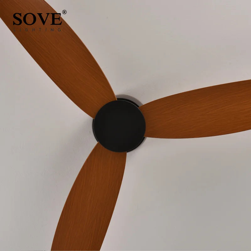 SOVE Low Floor Modern BLDC Ceiling Fan with Remote Control Household Use Ventilation Fan Motor Electric Fan Decorative Fans