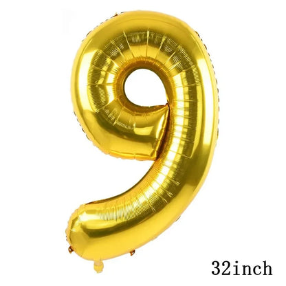 New 1Set Numberblocked Party Supplies TV Show Number Latex Balloons Toy Decor Happy Birthday Banner Bunting Cake Topper Balloon