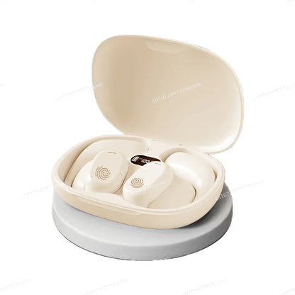Portable Bone Conduction Earphones Bluetooth 5.3 HiFi 9D Stereo Noise Reduction Waterproof Earbud Outdoor Wireless Headset