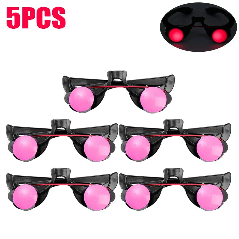 Halloween LED Luminous Glasses Carnival Party Cosplay Prop Horror Red Eye Glasses Glow in The Dark Halloween Party Creative Gift