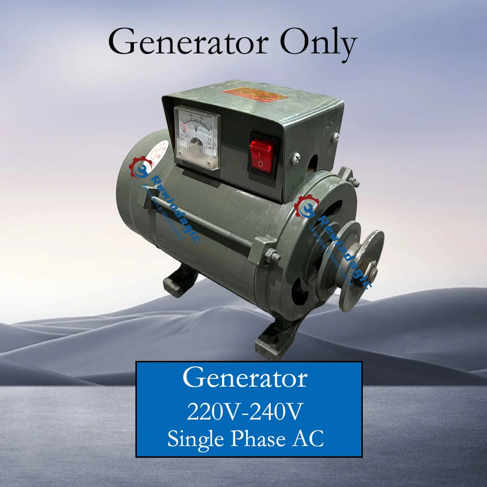 Premium Material 5KW 10KW 20KW 220V Single Phase Alternator High RPM Permanent Magnet Generator With VFD Motor Household Load