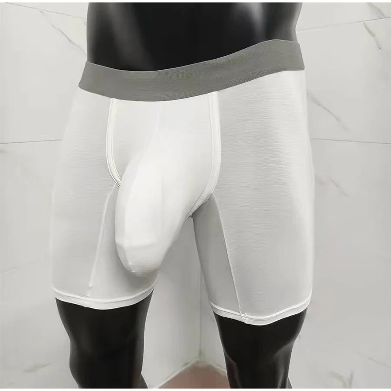 Large Pocket Modal Boxer Shorts Men's Solid Color Bullet Separation Shorts Sports Boxer Boxer Pants With Super Large Space