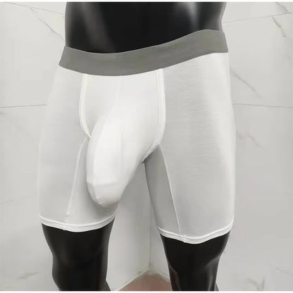 Large Pocket Modal Boxer Shorts Men's Solid Color Bullet Separation Shorts Sports Boxer Boxer Pants With Super Large Space