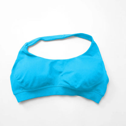 NCLAGEN Sports Bra Women Sportswear Seamless Halter Top High Support Push-up Open Back Gym Wear Fitness Yoga Workout Underwear
