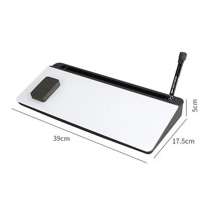 Glass Desk Whiteboard With Storage Plastic Memo Keyboard Stand Tempered Household Message Board Home Office Blackboard