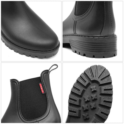 Women's short tube rain boots 2025 fashion new low top water shoes lightweight anti slip rain boots