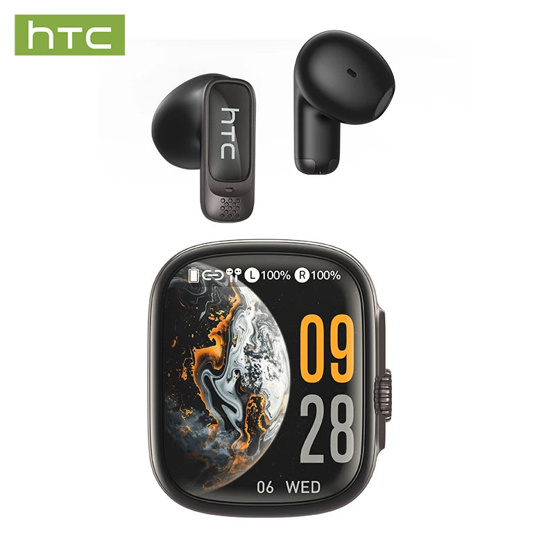 Bluetooth Earphones HTC NE72 AI Translation Auriculares Traductor Deidioma 2026, Sports Comfort Fit Earbuds with Surround Sound
