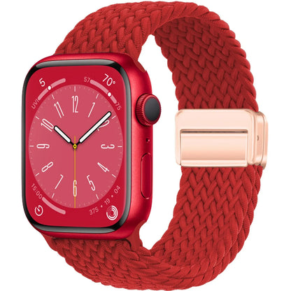 Braided Strap For Apple Watch Bands 40mm 45mm 41mm 44mm 42/46mm 49mm magnetic Bracelet iWatch series se 7 5 6 8 9 10 11 Ultra3 2