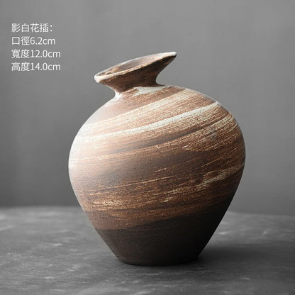 Ceramic Vases, Rough Ceramic Vases, Small Flower Pots, Old-fashioned Floral Arrangements, Table Decorations, Zen Flowers