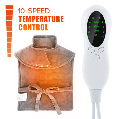 60*90cm Electric Shoulder Heating Pad Wrap Vest for Neck Winter Body Warmer Whole Back Pain Relief Fatigue Neck Massager Brace