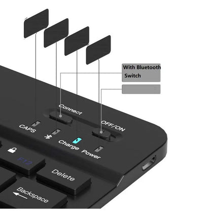 with Bluetooth Keyboard Mouse for Oukitel RT8 RT7 RT6 RT3 RT10 78Key Rechargeable Wireless 10inch Keyboard Mice Set Combo