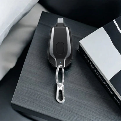 2000mAH Mini Keychain Power Bank Emergency Portable Charger Compatible with iPhone11 12 13 14 , Samsung, Xiaomi Small Power Bank