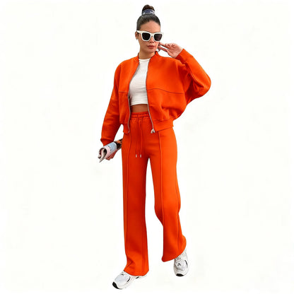 Fashion Two-piece Women's White Sports Suit Loose Sports Shirt+casual Pants Sets Sportswear Women Clothes Tracksuit Women Outfit
