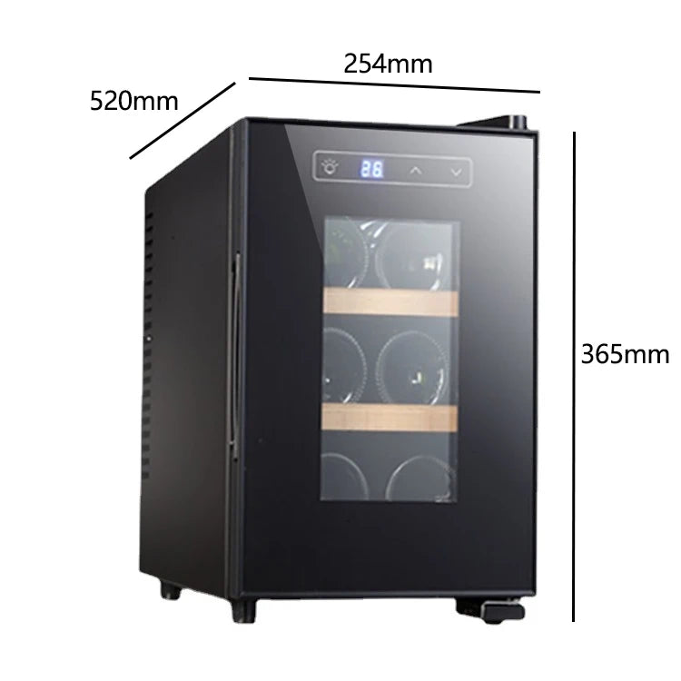 6 Bottle Portable Thermostatic Wine Cabinet Air Cooling Fridge Wine