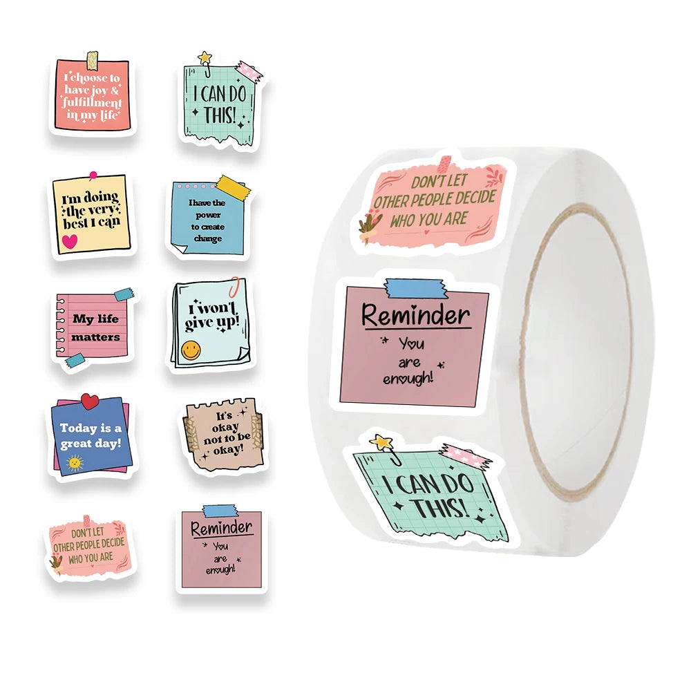 500pcs Motivational Phrase Stickers for Kids Reward Encourage Decals School Classroom Stickers for Teachers Students Toys