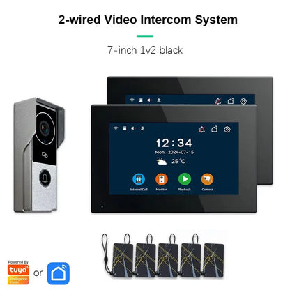 ANJIELO SMARTANJIELO SMART 10 Inch Vide10 Inch Doorbell Video Camera System with 7 Door Lock Intercom - Home Security Protection