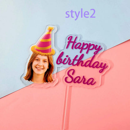 Personalized 30th 40th 50th Birthday Cake Topper Funny Birthday Party FavorsBirthday Party Decor Custom Photo Cake Topper