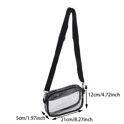 PVC Transparent Shoulder Bag Woman Crossbody Bags Concerts Sports Events Waterproof Jelly Pack Summer Travel Purse Phone Pouch