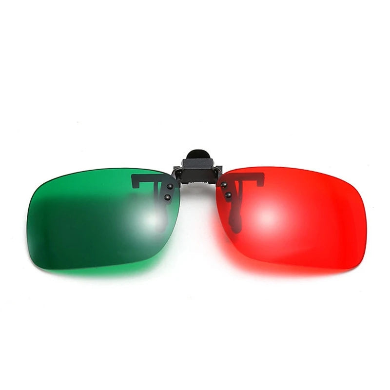 Red Green Blue 3D Glasses Clip Foldable Prescription Glasses for 3D Movies Gaming TV Strabismus Correction Amblyopia Training