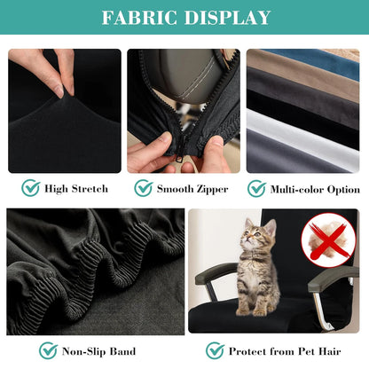 Stretch Spandex Office  Chair Covers Anti-dirty Computer Seat Chair Cover Removable Slipcovers