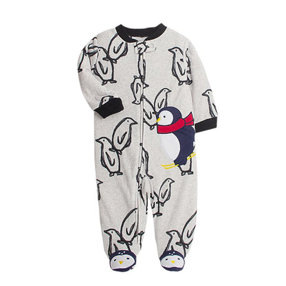 Newborn Baby Boy Girl Rompers Clothes Winter Pajamas Zipper Fleece Fall Infants Outfit Animal Jumpsuit Clothing 0 -12 Months New