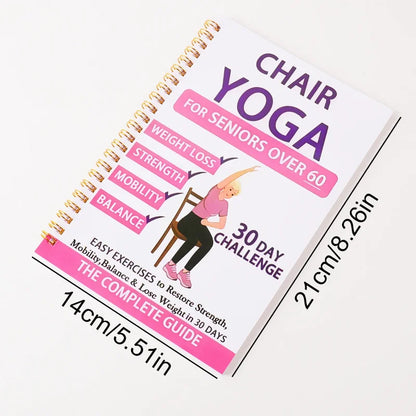 30 Day Chair Yoga Guide Weight Loss Muscle Strength Flexibility Beginner Seated Workout English Book for Seniors & Adults