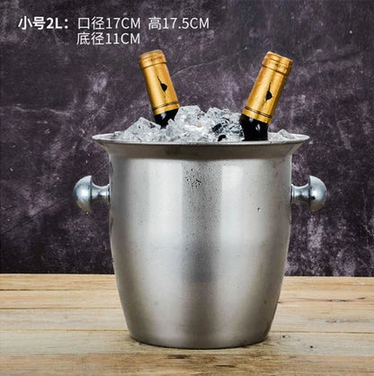 European Style Stainless Steel Ice Bucket Wedding Birthday Party Decoration Wine Beer Whisky Champagne Beverage Cooler