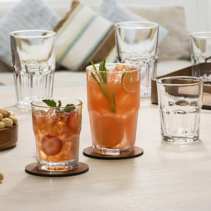 12-Piece Clear Crossplains Drinkware Set