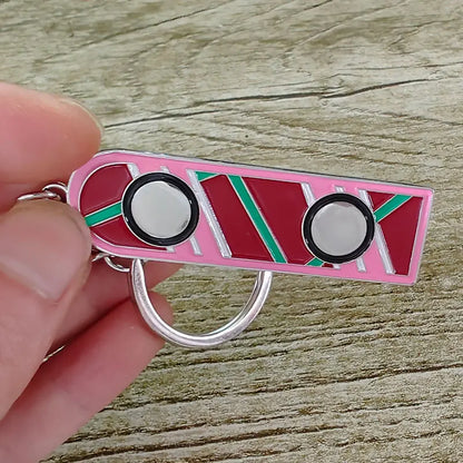 Back To The Future Enamel Pin Hover Board Lapel Pin Back To The Future Keyring Backpacks Briefcase Badge Brooch Fashion Jewelley