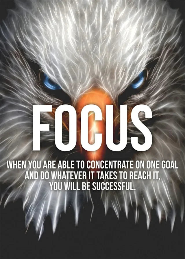 Animals Motivational Posters Eagle Wolf Lion Tiger Motivation Art Canvas Paitning Success Mindset Inspirational Wall Art Decor