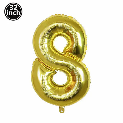 Multi Color Large Numbers 3 Balloon 32Inch 1 2 3 4 5 6 7 8 9 Birthday Ball Red Digit Bachelorette Balloons Figure Golob Balloons