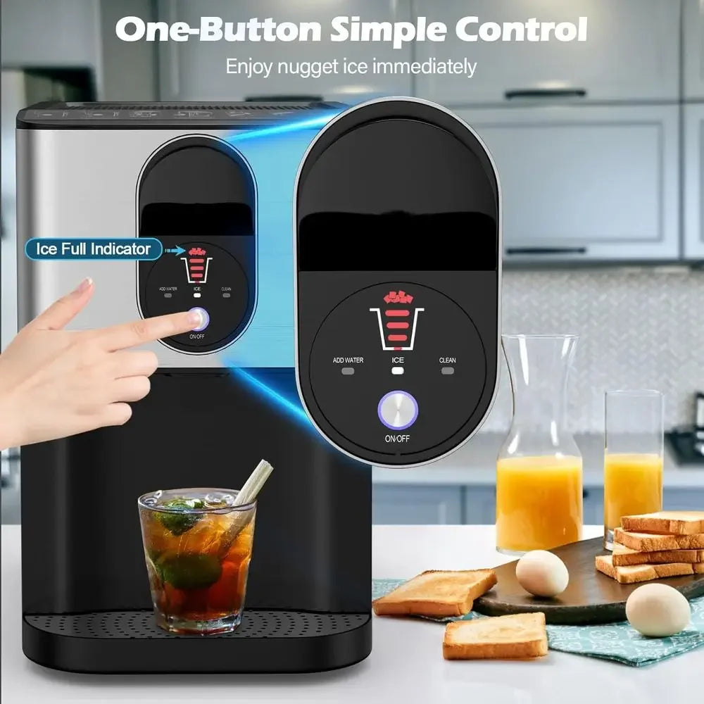 Countertop Ice Maker with Self-Cleaning, 56 lbs/Day, 0.63 Gal Tank for Home and Parties