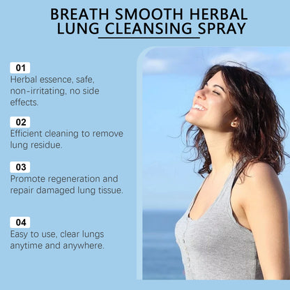 Lung Cleansing Spray Breathing Detox Relieves Asthma Sore Throat And Discomfort Relief Inflammation Herbal Lung Cleansing Spray