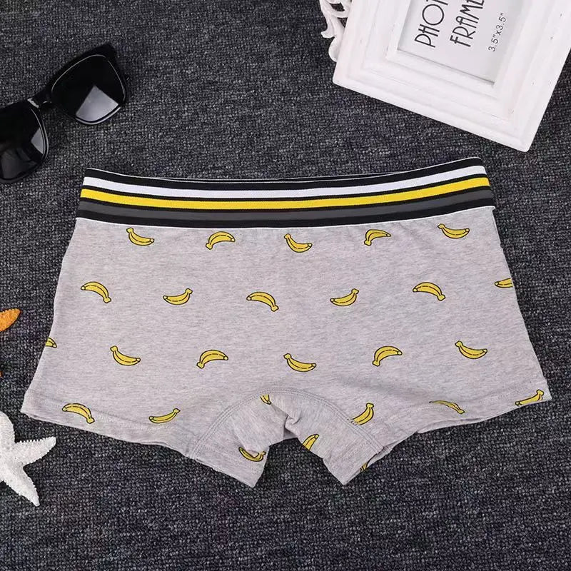 Women's Cotton Print Cartoon Boxer Briefs Boyshort Ladies Breathable Comfortable Elastic Safety Panties Female Underwear Shorts
